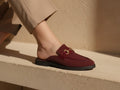 Mules bordeaux